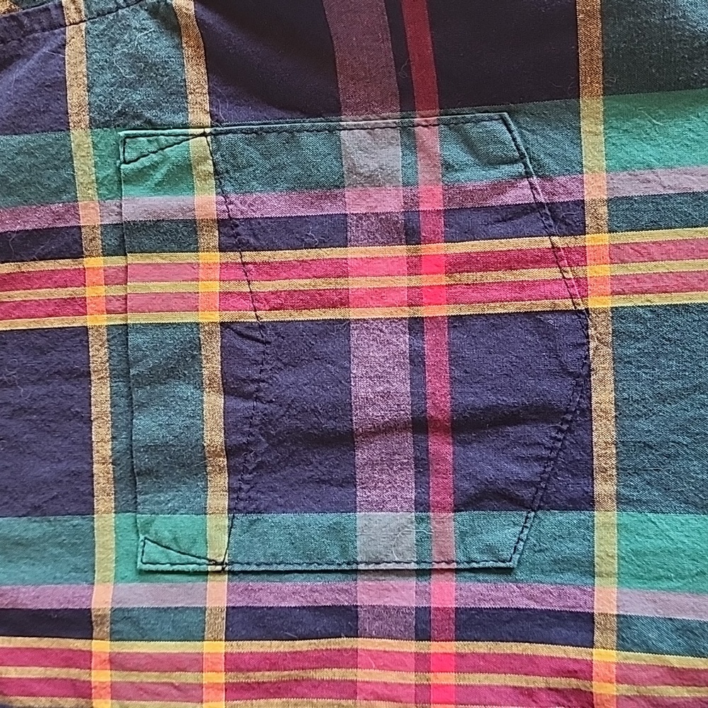 Old Navy Plaid Button Down Shirt with Light Blue Tie, Boys XL 14-16 - Picture 11 of 11